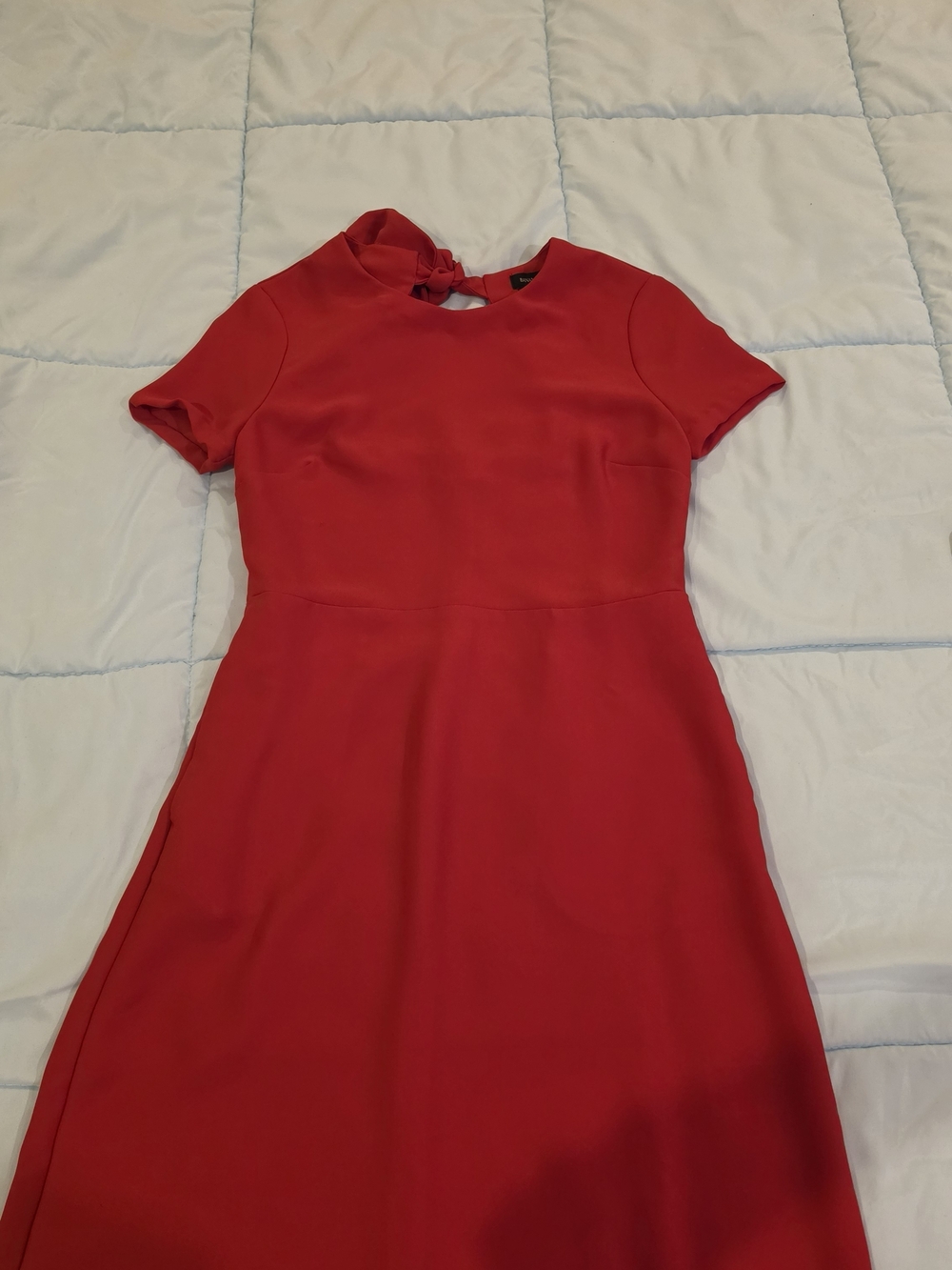 Banana Republic Factory Red Short-Sleeve Midi Dress Size 2